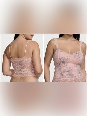 Victorias Secret Floral&Lace Cropped Babydoll Cami Top